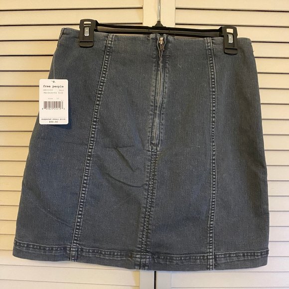 Free People Modern Femme Denim Stretch Skirt - 12 - Picture 4 of 8